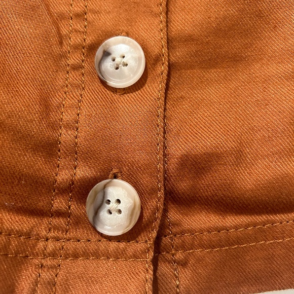 Banana Republic Rust Linen Blend Button Front Cropped Tank - Picture 5 of 9